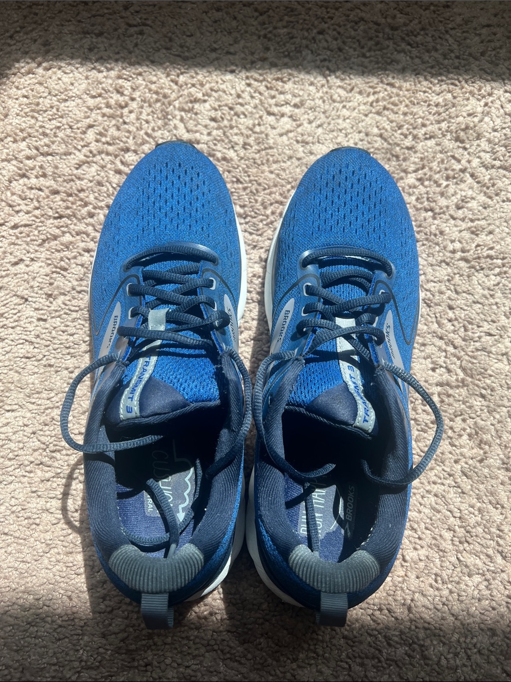 Brooks Men's Running Shoes in Blue with White Accents - Picture 2 of 9